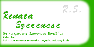 renata szerencse business card